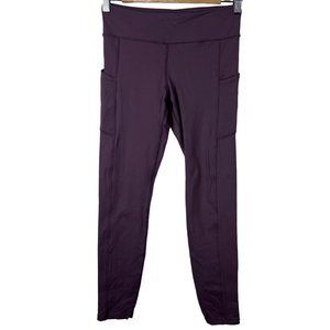 No Brand Purple Athletic Compression Workout Pants with Pockets Size XS